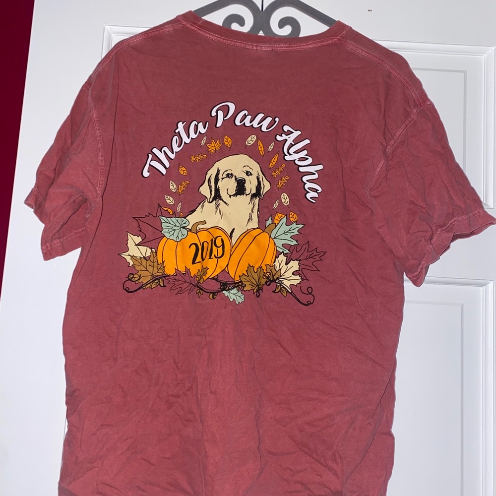 Theta Phi Alpha spirit wear dog shirt